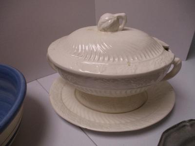 Mikasa Cake Plate Chip Bowl Soup Dish Stained Glass Plate (K)