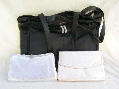 A shoulder bag and 2 purses