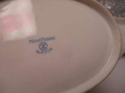 Vintage Dishes Crystal Bowls Hand Painted Nippon Dish Coalpoint Ming Rose Pitcher (K)