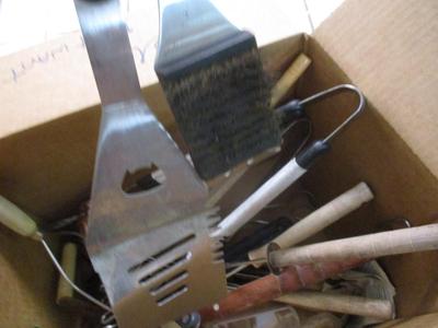 Assortment Of Kitchen Gadgets Japan Queens Court Stainless Silverware & Grill Utensils (K)