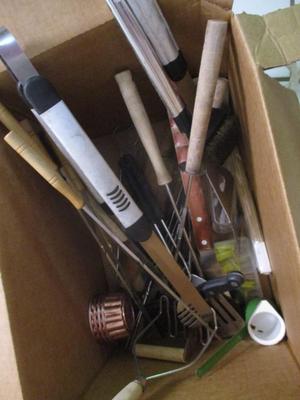 Assortment Of Kitchen Gadgets Japan Queens Court Stainless Silverware & Grill Utensils (K)