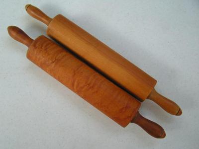 Two old vintage wooden rolling pins
