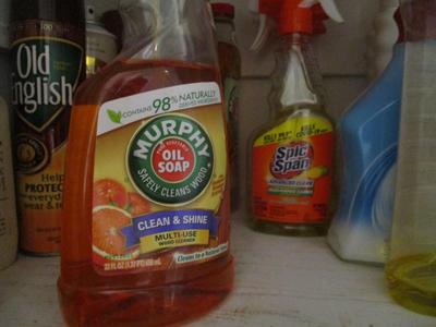 3 Shelves Of Cleaning Supplies (LR)