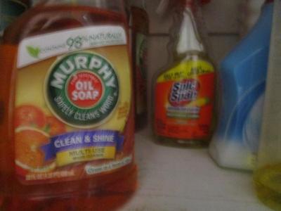 3 Shelves Of Cleaning Supplies (LR)