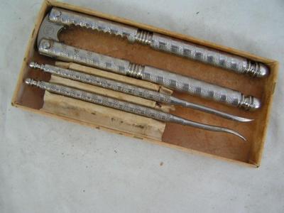 Vintage nut cracker & pick set in OEM box