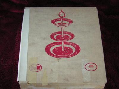 Vintage Currier & Ives appetizer 3 tier tid-bit tray.