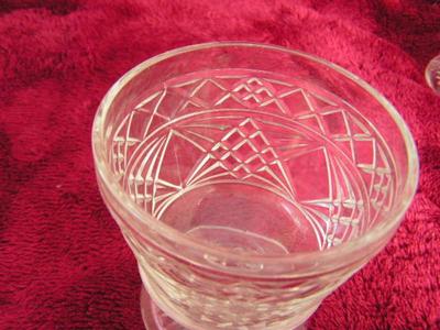 1950s vintage Hazel Atlas “Big Top Peanut Butter” glass containers.