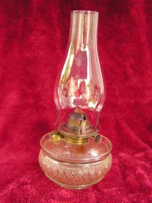 Antique: Kerosene lamp, likely from the late 1800s.