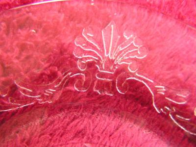 Vintage almost clear glass bread plate, just a hint if pink. Possibly Art Deco
