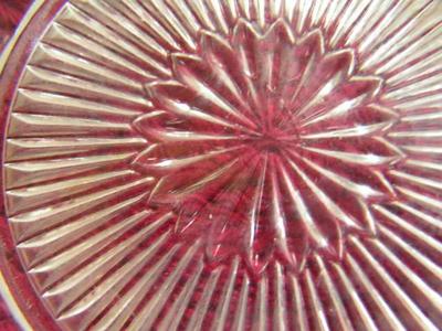 1800s covered butter dish. Clear press glass, unknown origins.