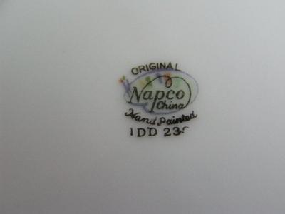 Vintage Napco of Japan Lusterware porcelain 3-footed teacup and saucer