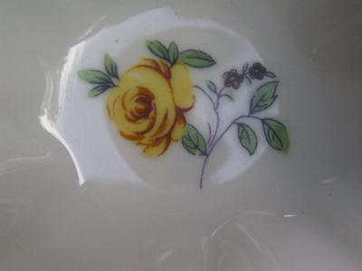 Vintage Napco of Japan Lusterware porcelain 3-footed teacup and saucer