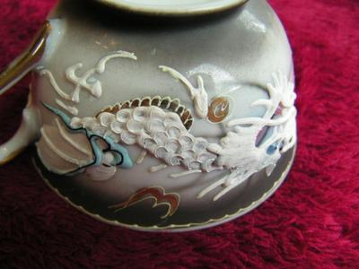 Vinage/antique Japanese Dragonware hand painted porcelain teacup & saucer