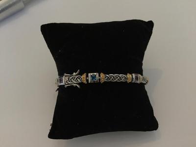 Beautiful Multi Stone locking Tennis Bracelet