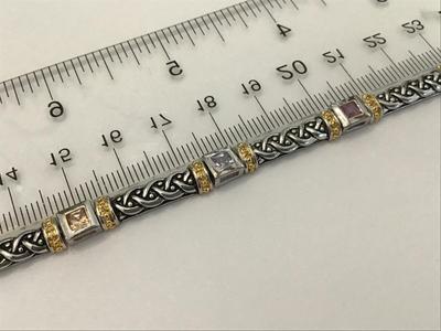 Beautiful Multi Stone locking Tennis Bracelet