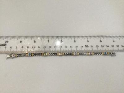 Beautiful Multi Stone locking Tennis Bracelet