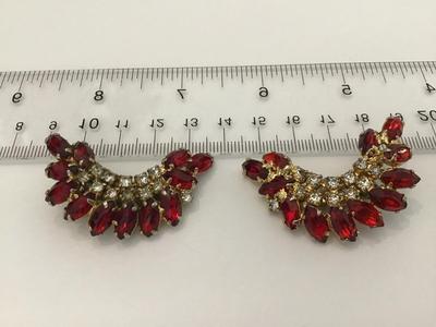 Vintage Rhinestone Climber Earrings