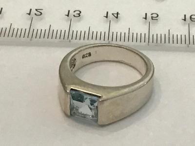 925 Silver Ring Blue Stone