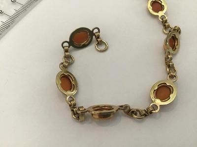 12 K Gold Filled Cameo Bracelet