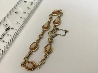 12 K Gold Filled Cameo Bracelet