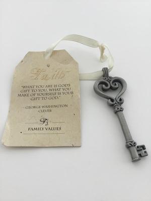Faith key charm