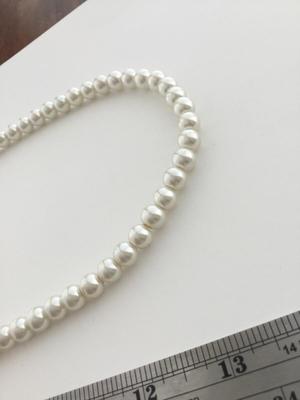 Faux pearl beaded fashion necklace