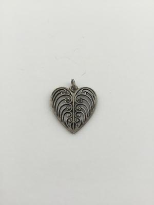 Sterling marked heart necklace pendant