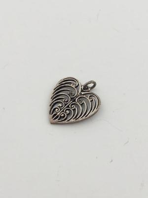 Sterling marked heart necklace pendant