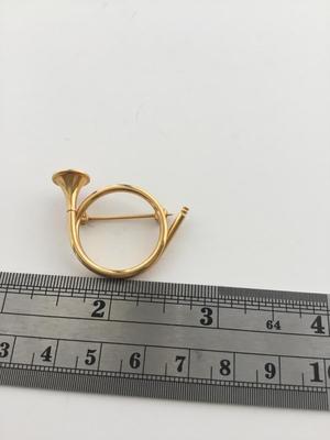Vintage marked fashion horn pin