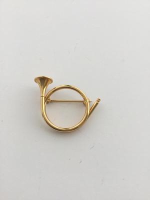 Vintage marked fashion horn pin