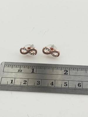 Rose gold infinity signs fashion earrings