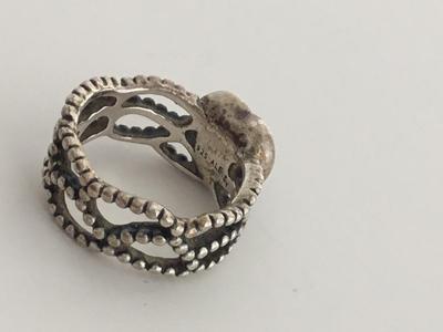 925 black heart beautiful ring