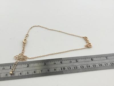 Gold tone love marked fashion collar necklace