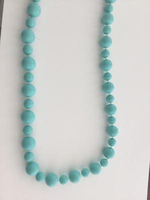 Light blue beaded fashion necklace