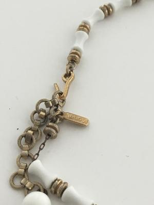 Monet white collar necklace
