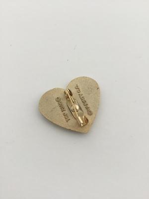 TCF msrked small gold tone heart pin