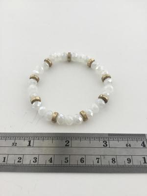 Beautiful clear stretchy beaded bracelet