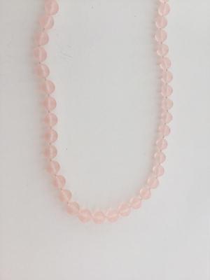 Light pink beaded fashion necklace