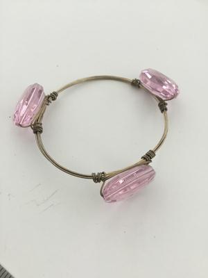 Light pink faux bangle bracelet