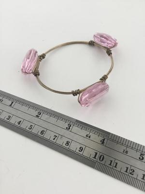 Light pink faux bangle bracelet