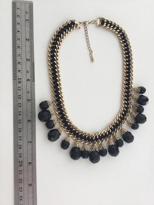 Beautiful black and gold tone fashion necklace