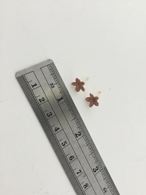 Rose gold tone small flower earrings