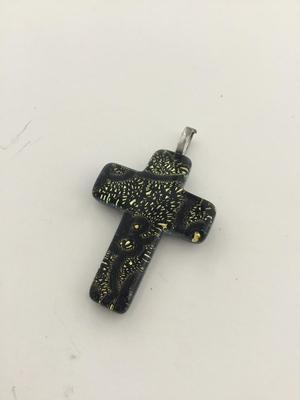 Beautiful black cross necklace pendant