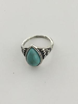 Unmarked blue type fashion ring