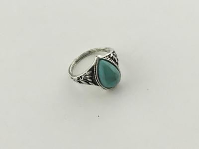 Unmarked blue type fashion ring