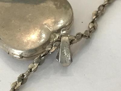 Italy 925 Locket With Heavy 925 Italy Chain. Vintage
