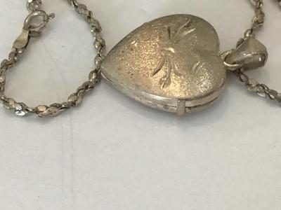 Italy 925 Locket With Heavy 925 Italy Chain. Vintage