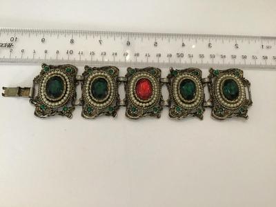 Vintage Linked Wide Bracelet