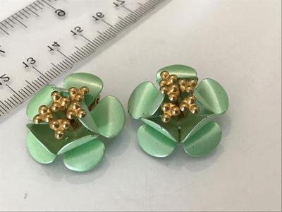 Vintage Metal Clip on Earrings