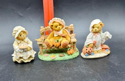 Sale Photo Thumbnail #575: Patience, 1994, "Happiness is Homemade", Cathy, 1997 "An Autumn Breeze Blows Blessings to Please", Stacie, 1994 Halloween Ghost Bear "You Lift My Spirit". All in good condition.